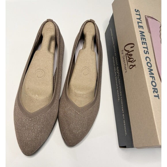 Skechers Women's 8 Cleo Sawdust Stretch Fit Slip On Loafer Mocha 158469 - Picture 6 of 6